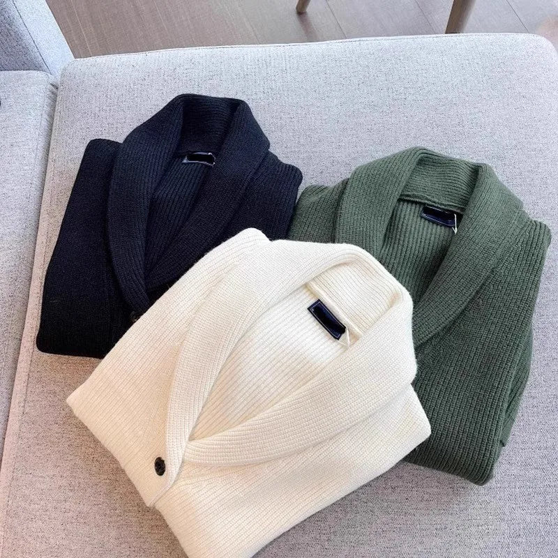 Men's Knitted Button Cardigan Sweater Coat