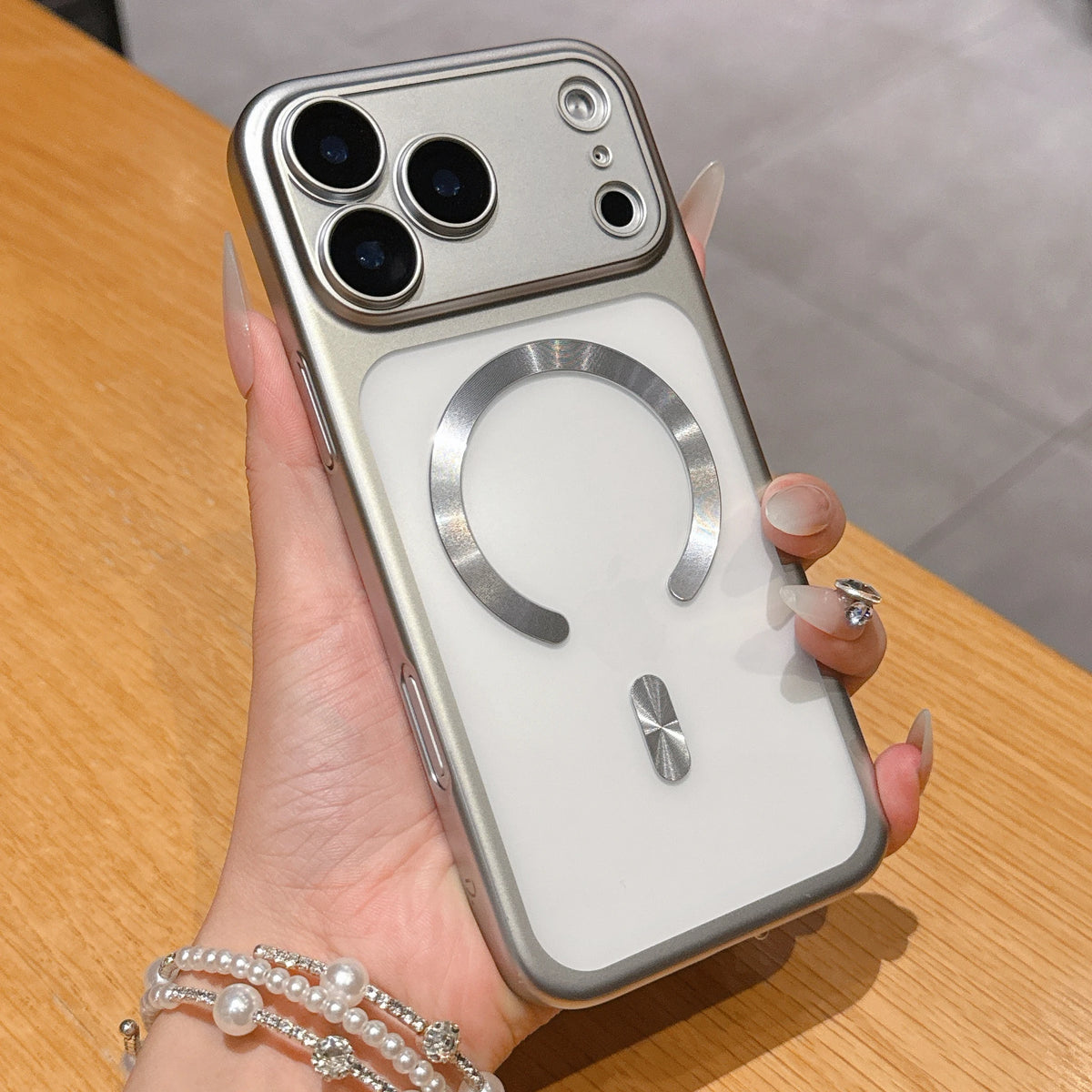 MagSafe iPhone Case – Matte Plating Shockproof Cover with Lens Protector