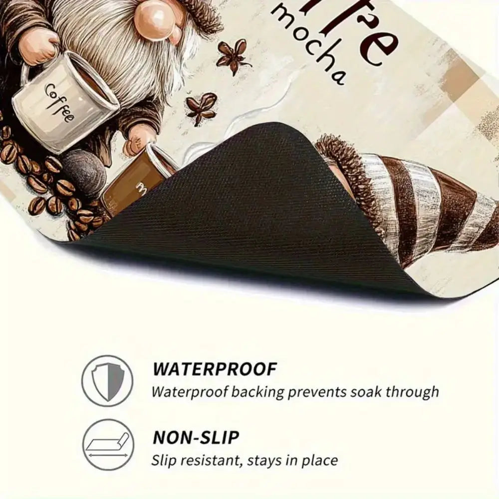 Gnome Coffee Kitchen Drain Mat – Absorbent Anti-Slip Counter Pad