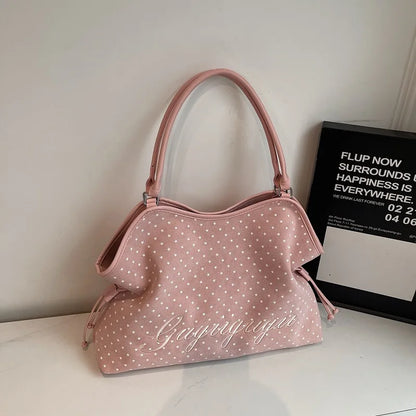 Brand Women's Tote Bags Y2k Fashion Sweet Polka Dot Handbag