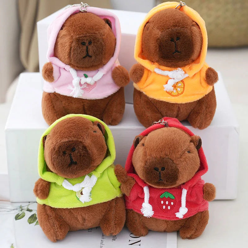 Cute Capybara Plush Keychain Pendant