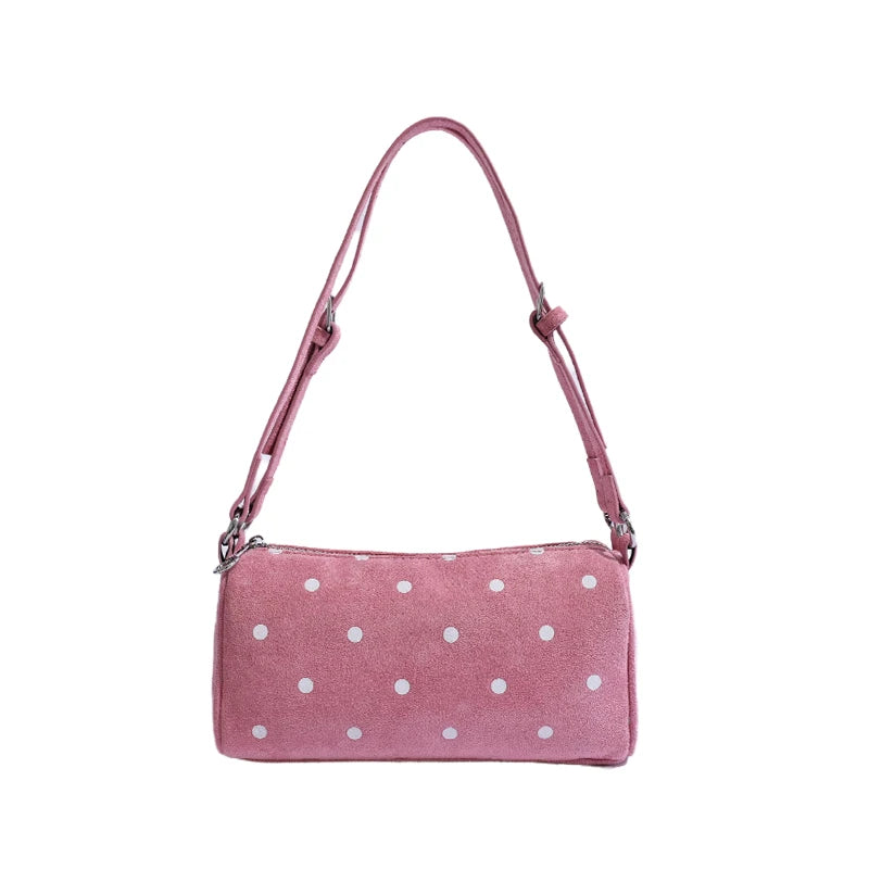 Polka Dot Shoulder Bag for Women – Retro Cute Underarm Purse