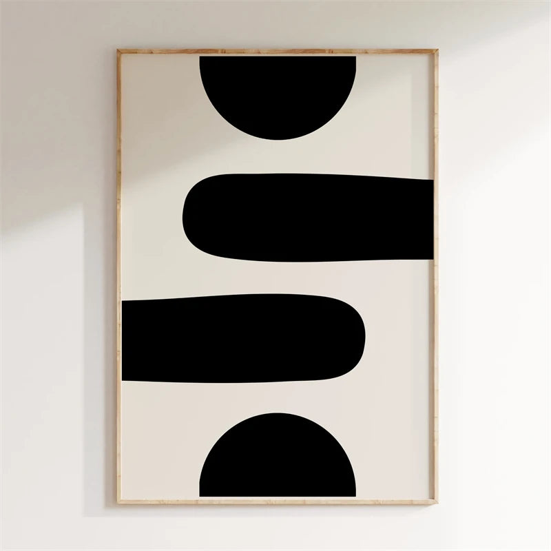 Minimalist Abstract Geometric Canvas Wall Art Poster