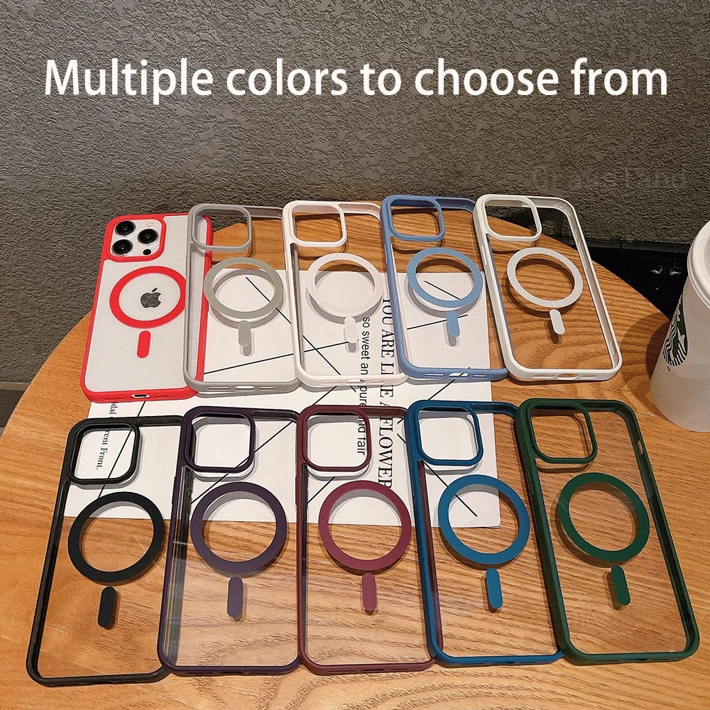 MagSafe Transparent Phone Case – iPhone 11 to 16 Pro Max