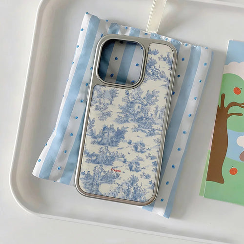Toile de Jouy iPhone Case – Elegant Floral Print Cover
