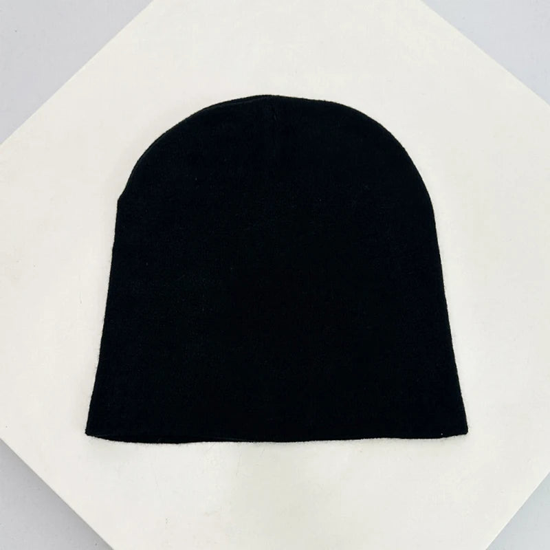 Hip Hop Letter Print Knitted Beanie Hat – Streetwear