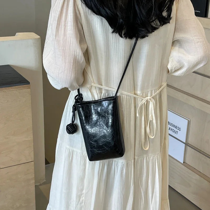 Mini PU Leather Crossbody Bag for Women – Y2K Style