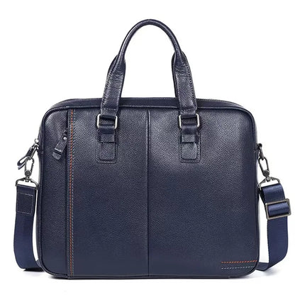 Genuine Leather Men's Briefcase – Business Shoulder Messenger Bag