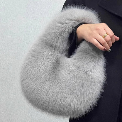 Fashion Soft Plush Half Moon Bags