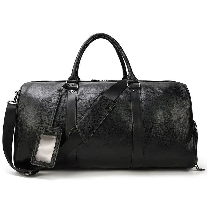Genuine Leather Duffle Bag for Men – Travel & Weekender