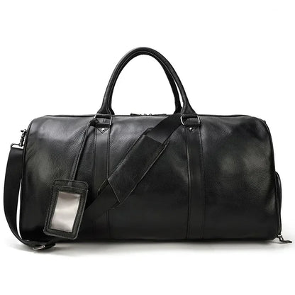 Genuine Leather Duffle Bag for Men – Travel & Weekender