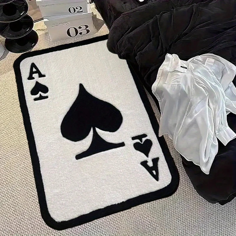 Ace of Spades Rug – Soft Non-Slip Floor Mat for Bedroom & Living Room