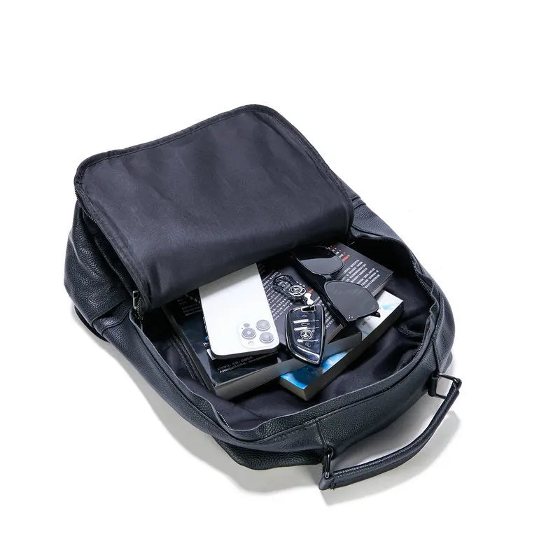 Genuine Leather Men's Backpack – Luxury Business Laptop Bag