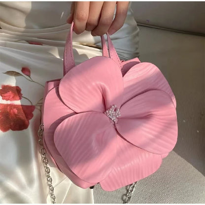 French Petal Flower Handbag Holiday Seaside Leather