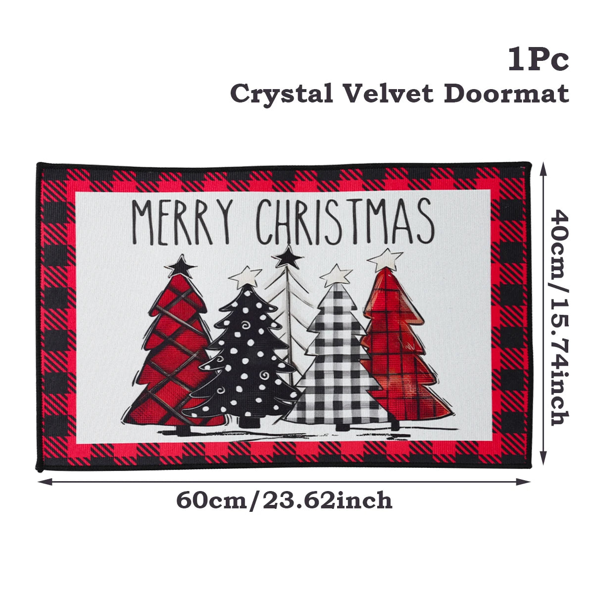Santa Claus Christmas Doormat – Flannel Welcome Mat for Home