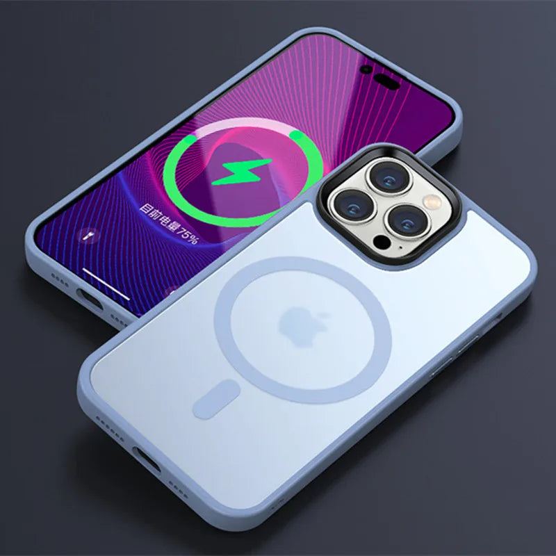 MagSafe Matte Translucent Shockproof iPhone Case – iPhone 11 to 17 Series