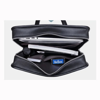 Genuine Leather Men's Backpack – Large Laptop Bag