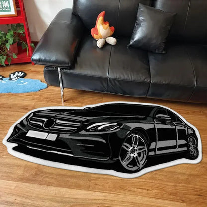 Car Shaped Rug – Soft Non-Slip Cartoon Floor Mat for Home Decor
