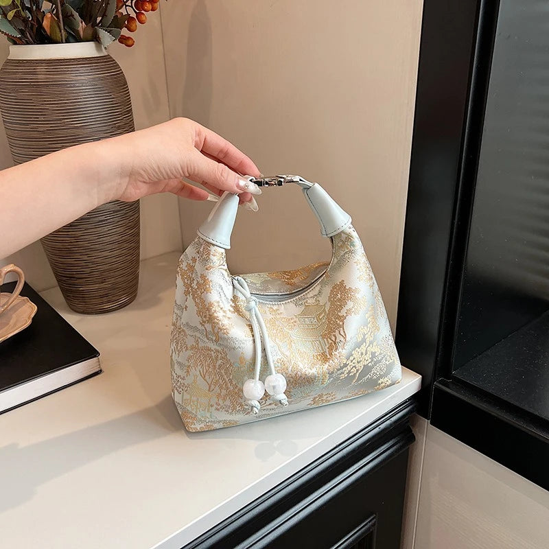 Fashionable Chinese Embroidery Handbag Brand Versatile Shoulder Bag