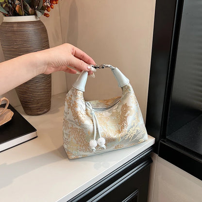Fashionable Chinese Embroidery Handbag Brand Versatile Shoulder Bag