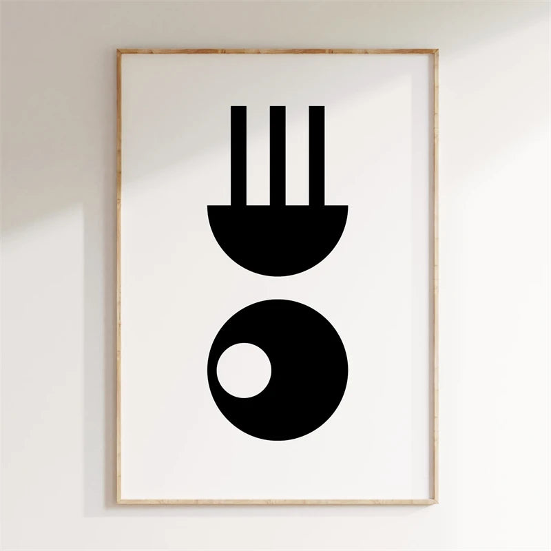 Minimalist Abstract Geometric Canvas Wall Art Poster