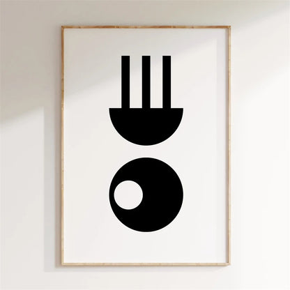 Minimalist Abstract Geometric Canvas Wall Art Poster