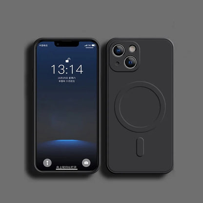 Liquid Silicone Shockproof Case For iPhone 17/ 16/ 15/ 14/ 13/ 12/ 11 Pro Max Plus Phone Magnetic Wireless Charger For Magsafe Cover