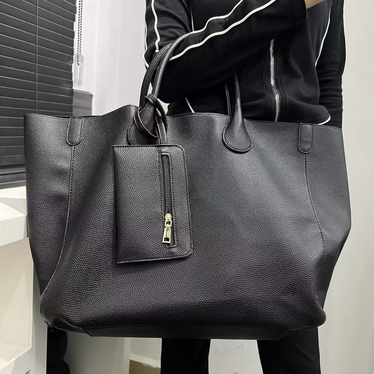 Vegan Leather Oversized Large Capacity Shopping Bag