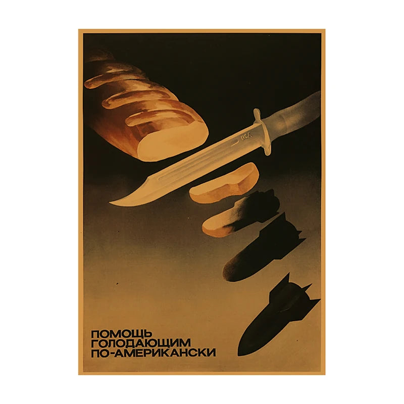 Soviet USSR Vintage Poster Wall Art Print – Retro CCCP Canvas Decor