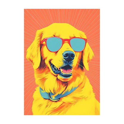 Corgi Wearing Sunglasses Poster Funny Dog Canvas Painting Print Wall Art Picture Living Room Cuadros
