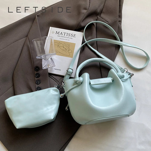 PU Leather Crossbody Bag Set of 2 Mini Handbag with Coin Purse