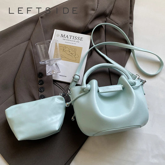 PU Leather Crossbody Bag Set of 2 Mini Handbag with Coin Purse