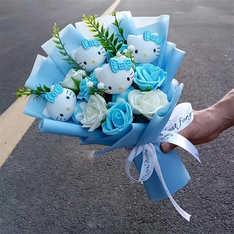 Hello Kitty Plush Bouquet Rose Flower Gift