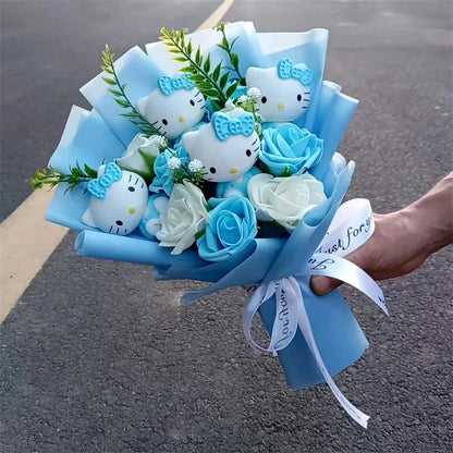 Hello Kitty Plush Bouquet Rose Flower Gift