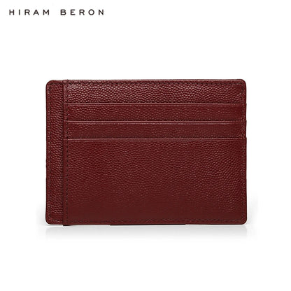 Hiram Beron Personalized Leather RFID Blocking Credit Card Holder