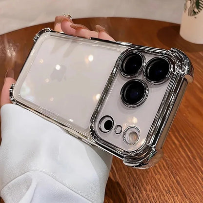 Electroplate Shockproof Clear iPhone Case with Lens Protector for iPhone 17 Series