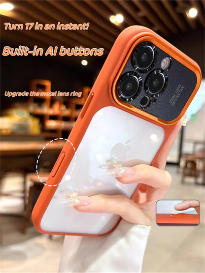 Clear iPhone Case with Metal Camera Ring Protection