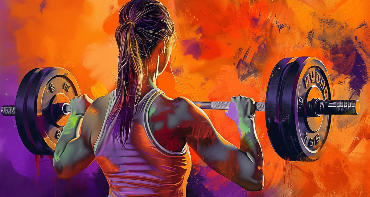 Motivational Fitness Barbell Canvas Wall Art Print