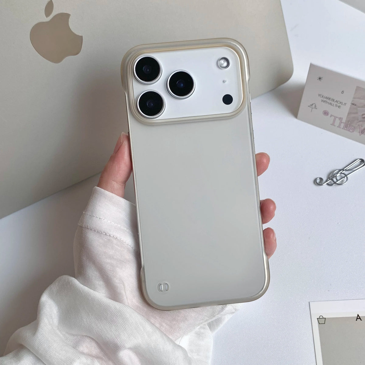 Ultra-Thin Frameless iPhone Case – Slim Hard Matte Cover