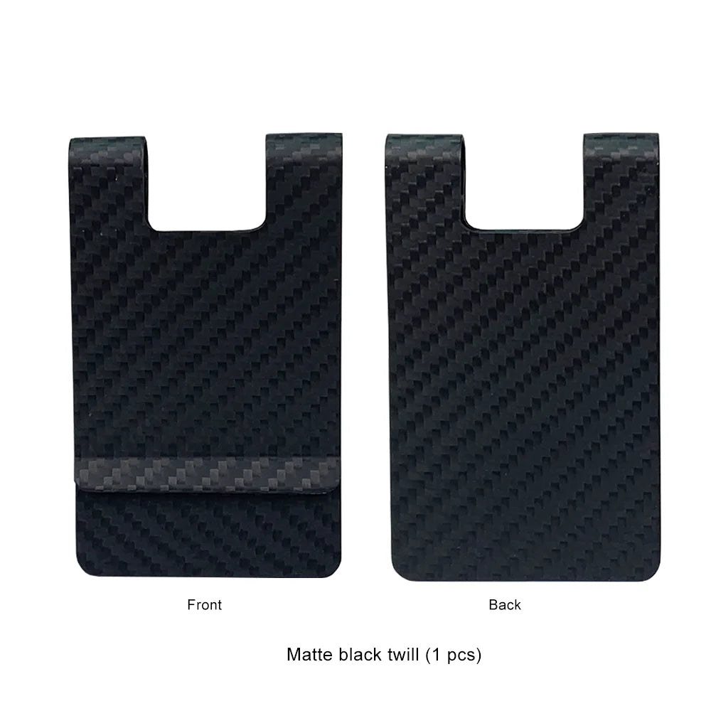 Carbon Fiber RFID Money Clip Wallet – Slim Card Holder for Men