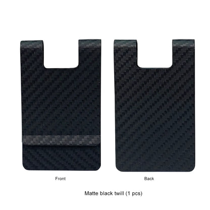 Carbon Fiber RFID Money Clip Wallet – Slim Card Holder for Men