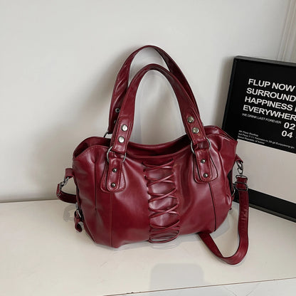 Leftside Vintage Brown Leather Shoulder Bag Women Retro Crossbody Purse Female Handbags Purses Chic