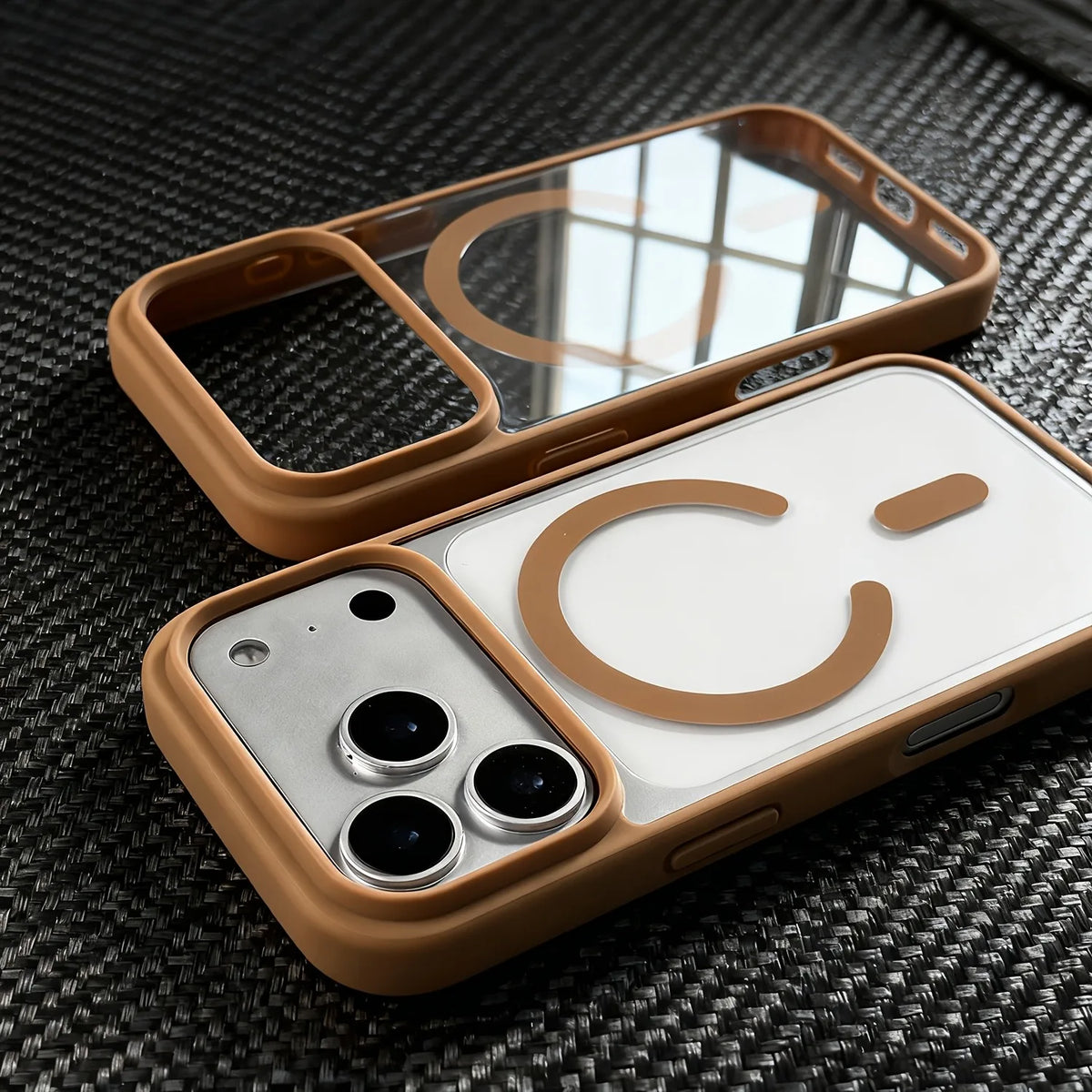 MagSafe Clear iPhone Case with Colored Bumper – iPhone 13 to 17 Series
