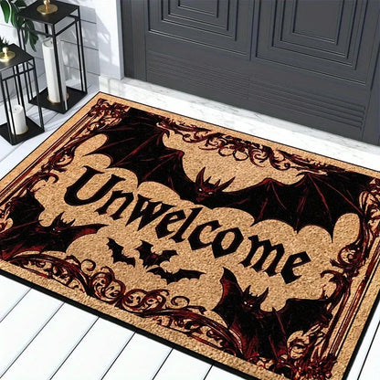 Halloween Doormat – Spooky Bat Unwelcome Front Door Mat