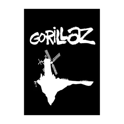 Gorillaz Poster – Anime Rock Band Wall Art Print for Music Fans