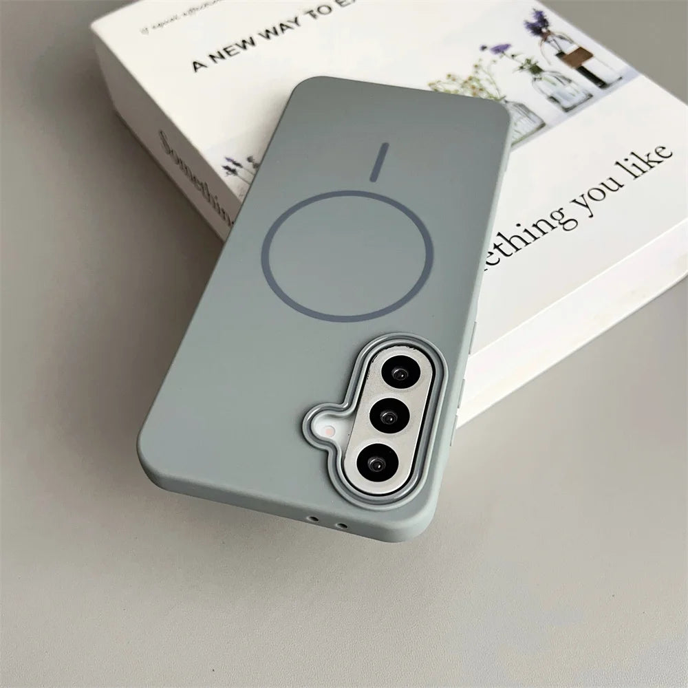 Slim Matte Magnetic Case for Samsung Galaxy S25 S24 S23 S22 Ultra A-Series | Wireless Charging