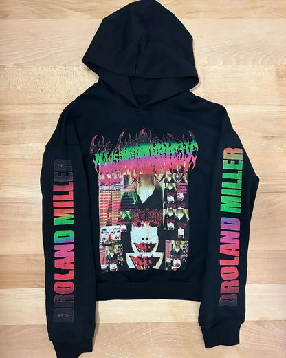 Gothic Graphic Hoodie Women Harajuku Goth Streetwear Sweatshirt
