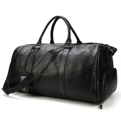 Genuine Leather Duffle Bag for Men – Travel & Weekender