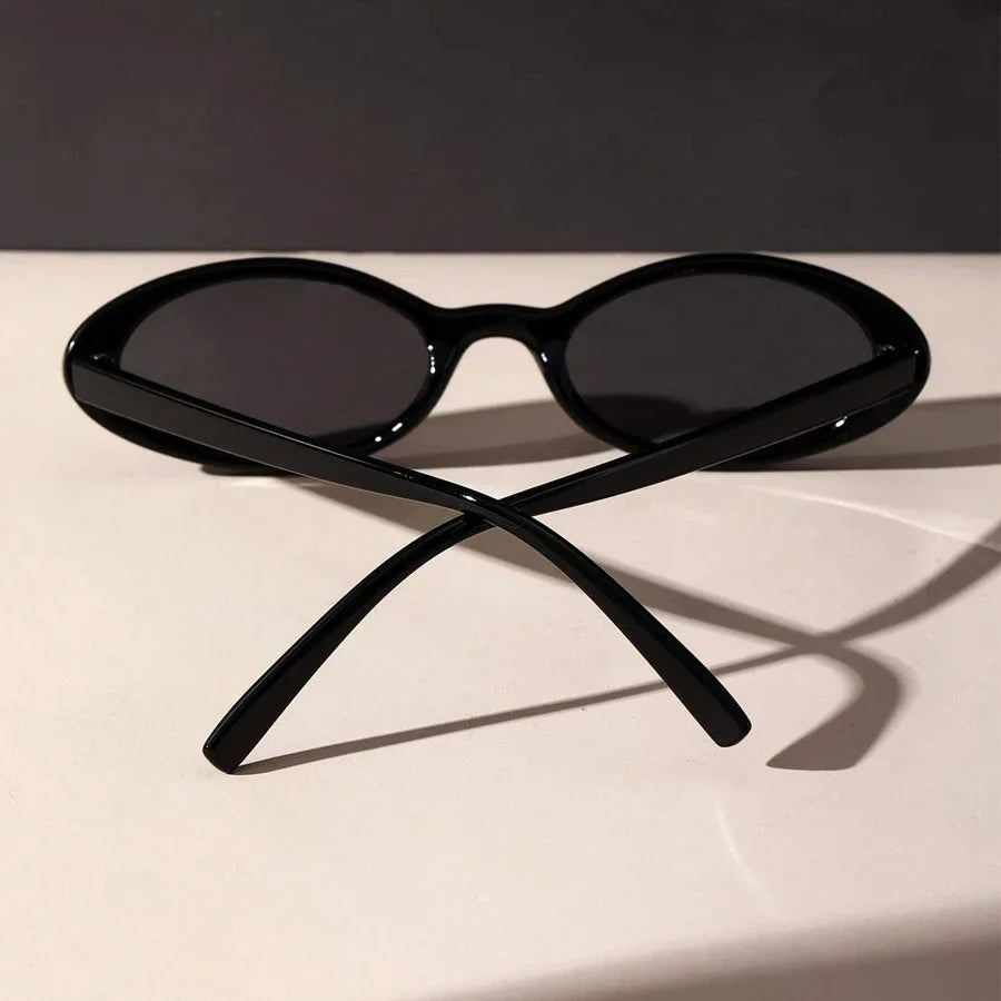 Small Oval Sunglasses for Women – Retro Leopard Cat Eye Shades
