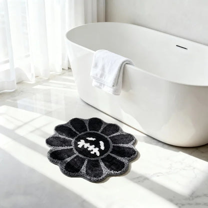 Sunflower Round Rug – Non-Slip Absorbent Floor Mat